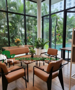 Bộ Sofa Khung Sắt Caffe