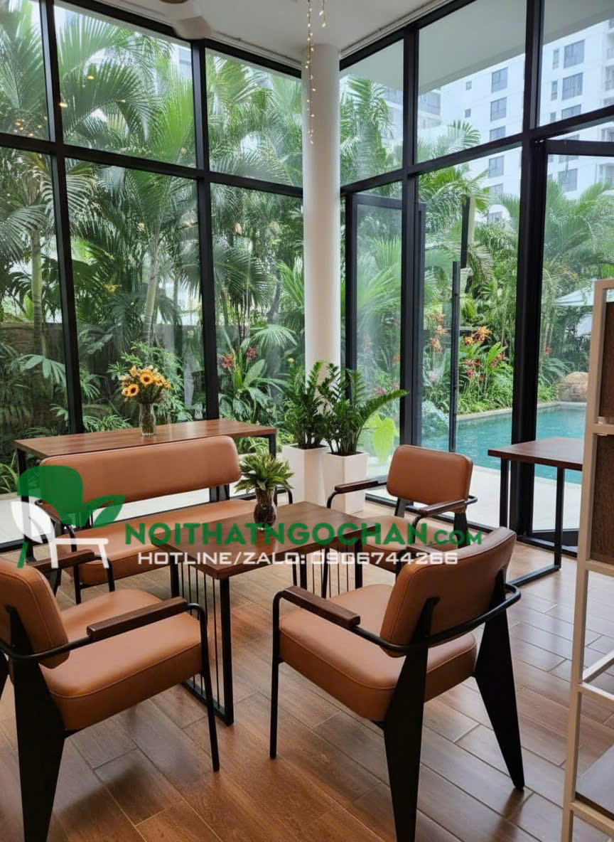 Bộ Sofa Khung Sắt Caffe
