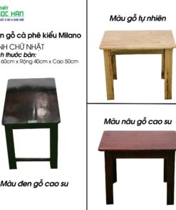 BÀN GỖ MILANO – NHỎ GỌN, BỀN ĐẸP CHO MỌI KHÔNG GIAN QUÁN CAFE